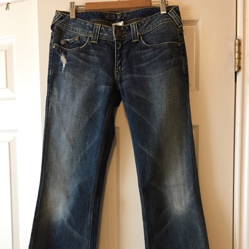 Banana Republic Distressed Low-rise Bootcut Jeans